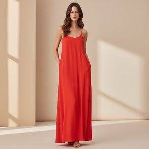 Elegant Red Maxi Dress